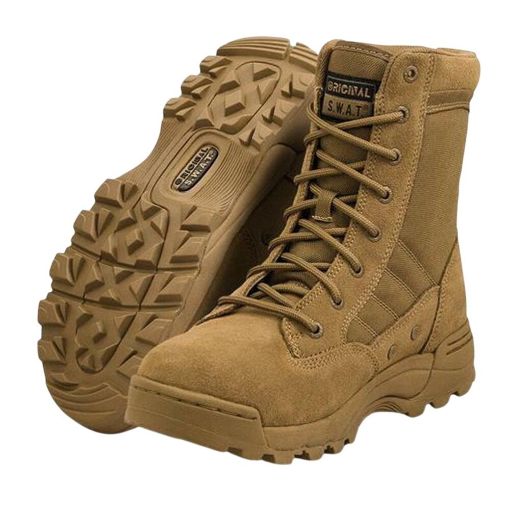 Original S.W.A.T. Mens Classic 9" Boots US 15 Wide Tan Coyote Slip Resistant NIB